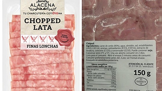 Alerta alimentaria: retiran este chóped de DIA por posible contaminación con listeria