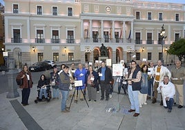 Protesta de los alumnos en plaza de España.
