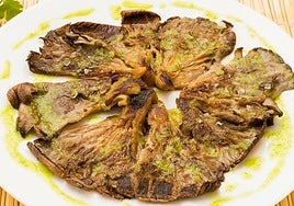 Receta de setas con ajo y perejil en air fryer