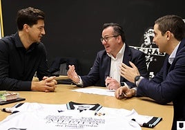 Tiago Lenho, Sergio Merchán y Alejandro Pérez en las oficinas del Romano.