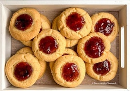 Galletas tradcionales caseras con mermelada