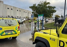Balsas de agua registradas este fin de semana en Cáceres debido a la borrasca Claudia.