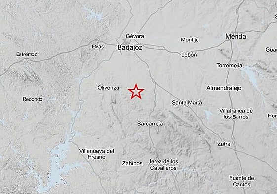 La provincia de Badajoz registra dos temblores en el último mes