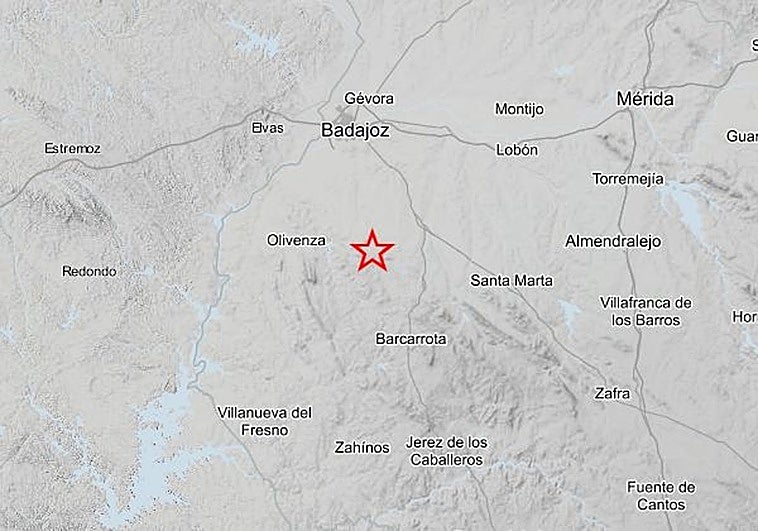 La provincia de Badajoz registra dos temblores en el último mes