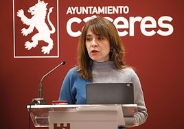 Belén Fernández, portavoz del PSOE en el Ayuntamiento de Cáceres.