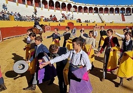 Clausura de la Escuela Taurina de Badajoz, en una imagen de archivo.