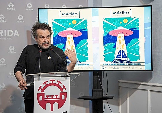 Nacho Vigalondo, este jueves en Mérida.