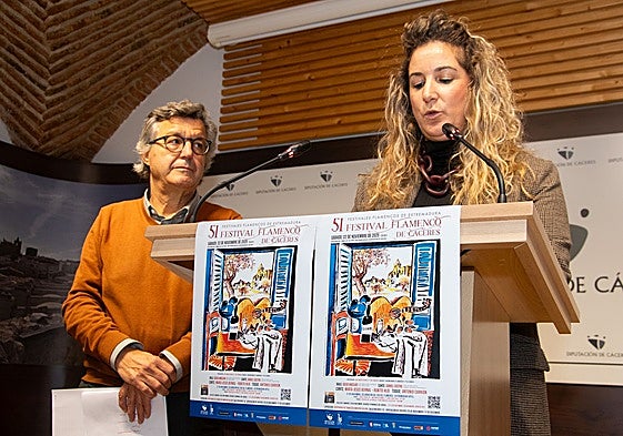 José María Chaves Palacios, director de la cita, junto a la diputada Sheila Martín.