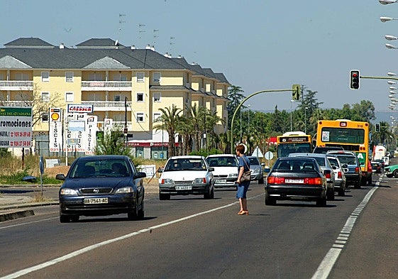 La avenida de Elvas donde se instalará el radar de tramo.