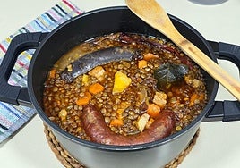 Las lentejas del abuelo que sobretodo llevan cariño.