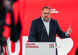 Antonio Rodríguez Osuna, alcalde de Mérida y portavoz del Comité Electoral del PSOE extremeño.