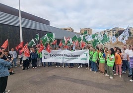 Concentración de protesta de enfermeras del Sepad el pasado 24 de octubre.