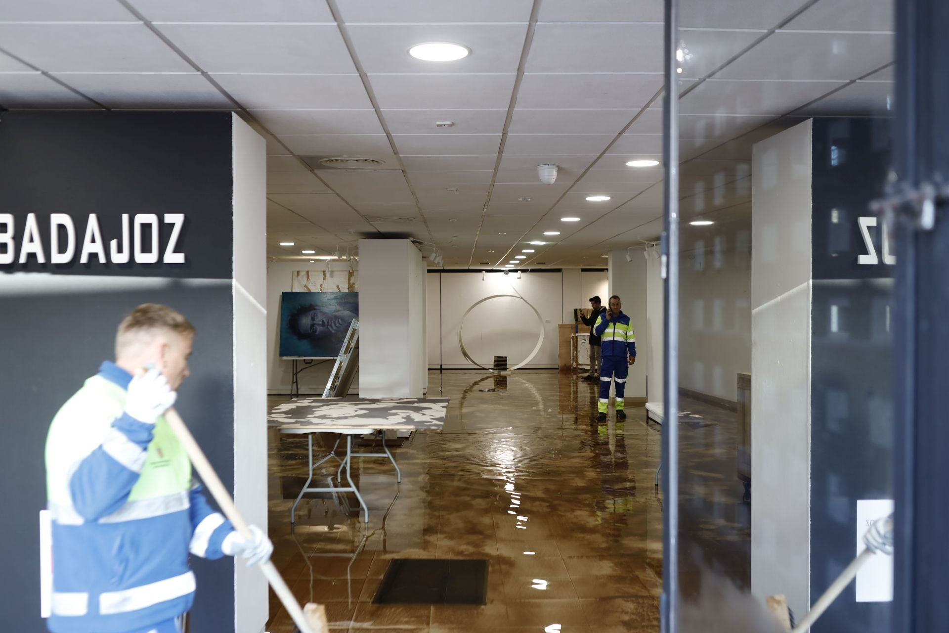 La inundación del Museo Luis de Morales de Badajoz, en imágenes