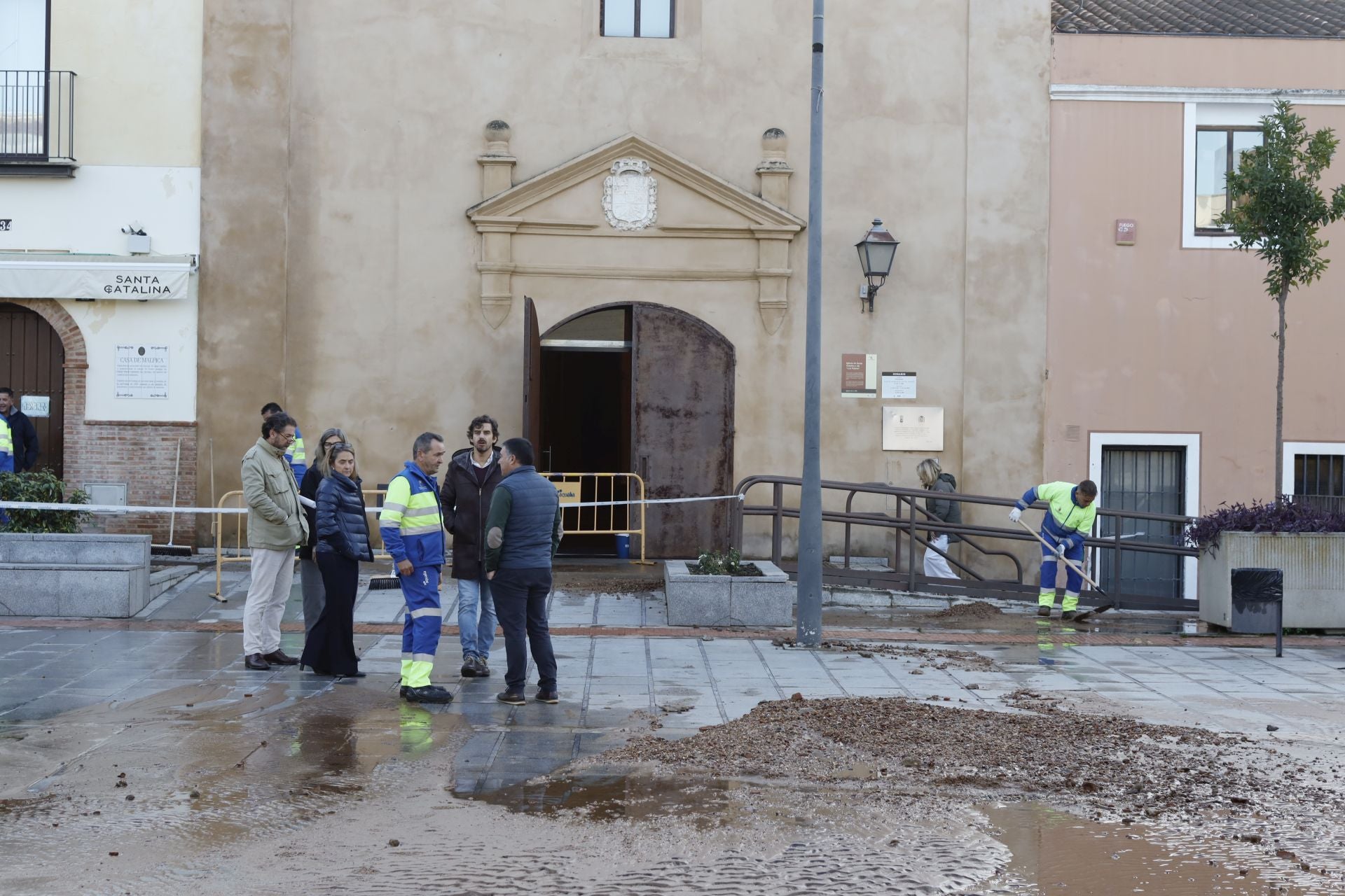 La inundación del Museo Luis de Morales de Badajoz, en imágenes