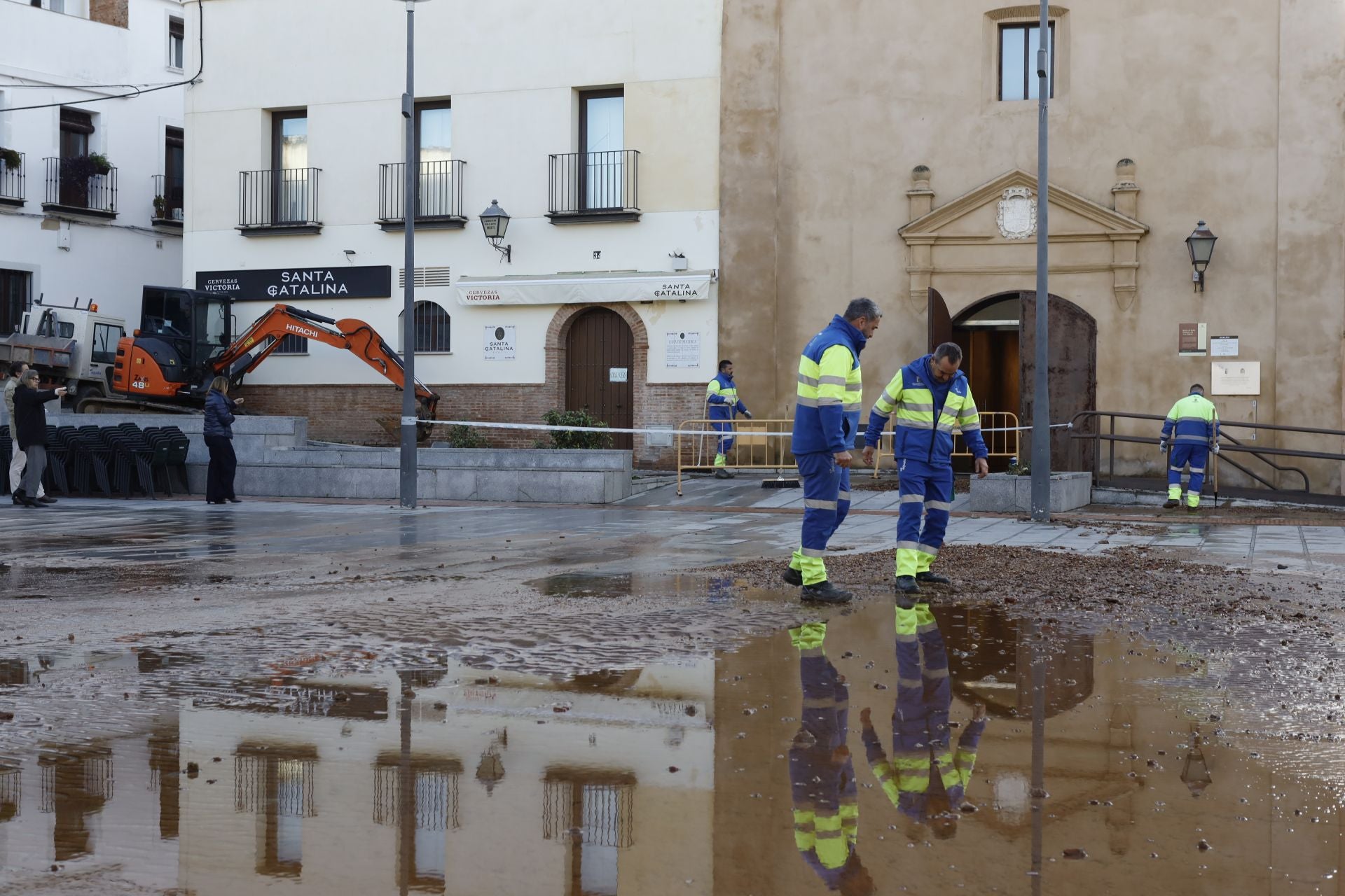 La inundación del Museo Luis de Morales de Badajoz, en imágenes