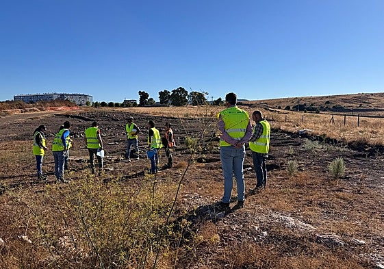 Expecialistas en la zona en la que se encontraron estos restos el pasado verano.
