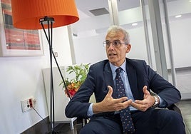 Luis Martínez-Sicluna, durante su visita este jueves a Badajoz.