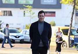 David Sánchez, hermano del presidente del Gobierno, llega a los juzgados de Badajoz el día de su segundo interrogatorio.