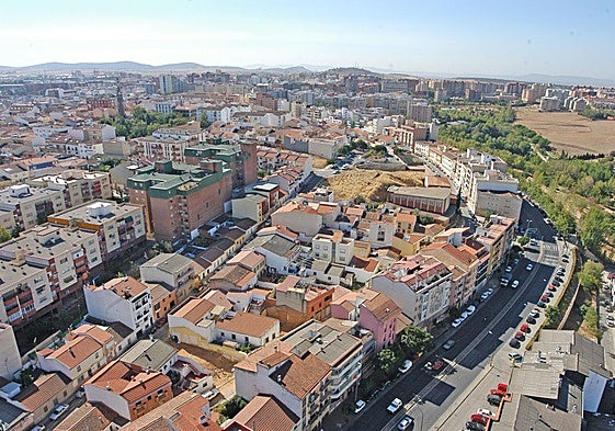 Vista aérea de Cáceres.