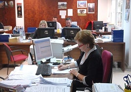 Empleados del Ayuntamiento de Mérida en una imagen de archivo.