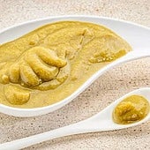 Papilla de guisantes, patata y pollo