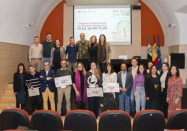 Los PIE 2025 premian en Cáceres proyectos de cáñamo industrial, reparación integral y bienestar físico y emocional