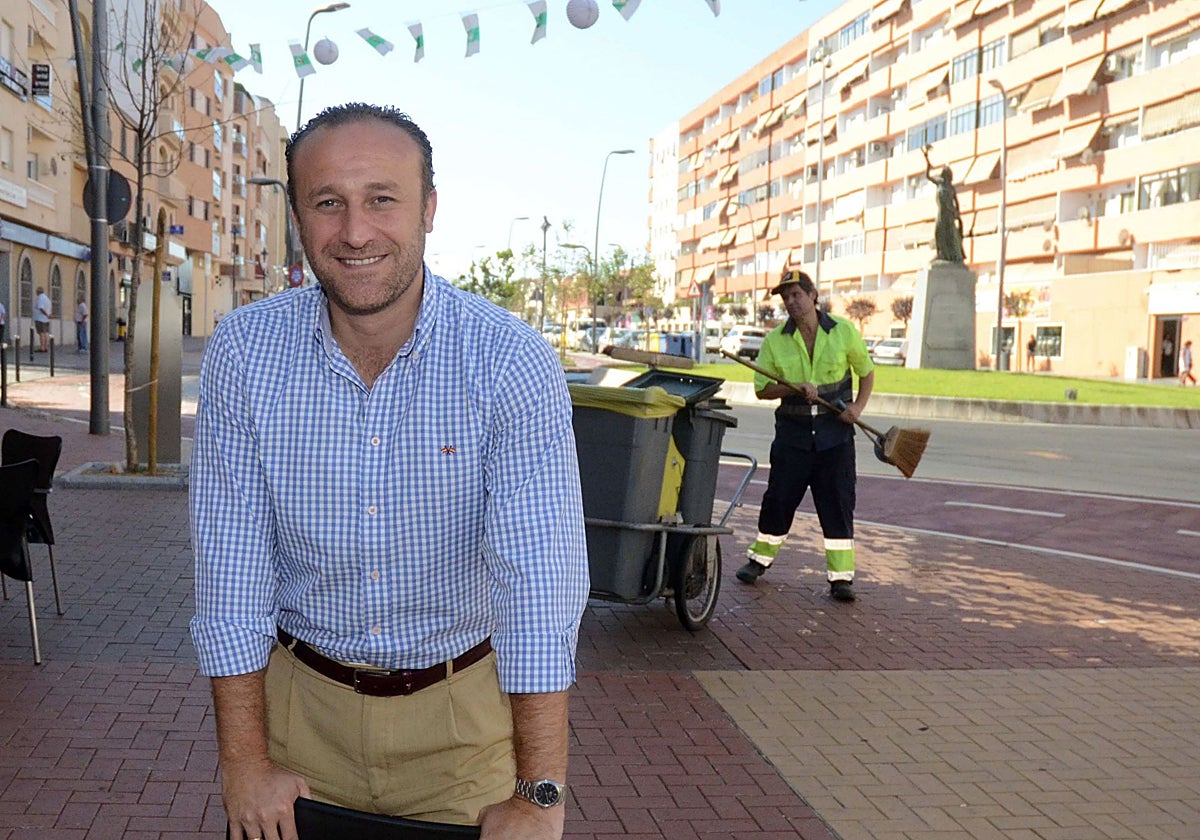 José García Lobato durante su etapa como alcalde de Almendralejo.