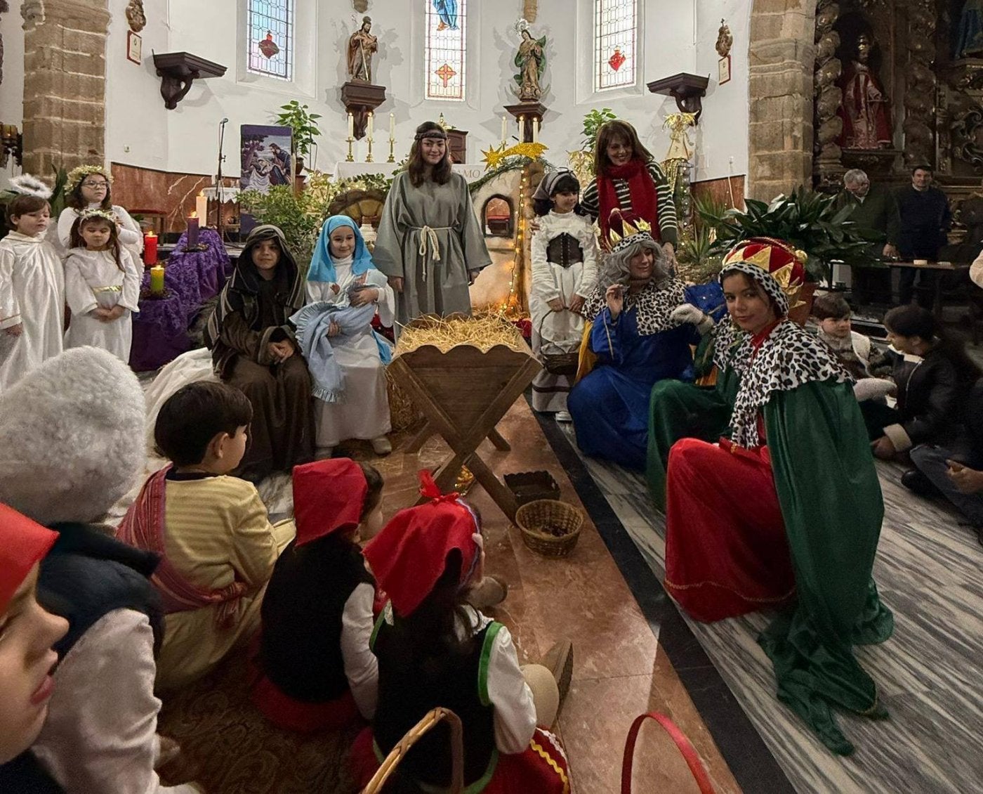 La iglesia de San Bartolomé de Valverde de Leganés se convierte en el portal de Belén