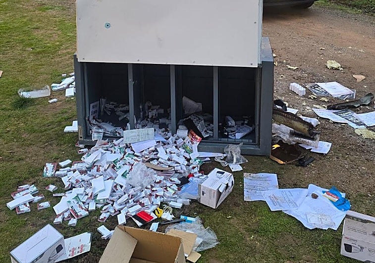 Hallan en una finca de Cala la caja fuerte del camión de los regalos de Monesterio