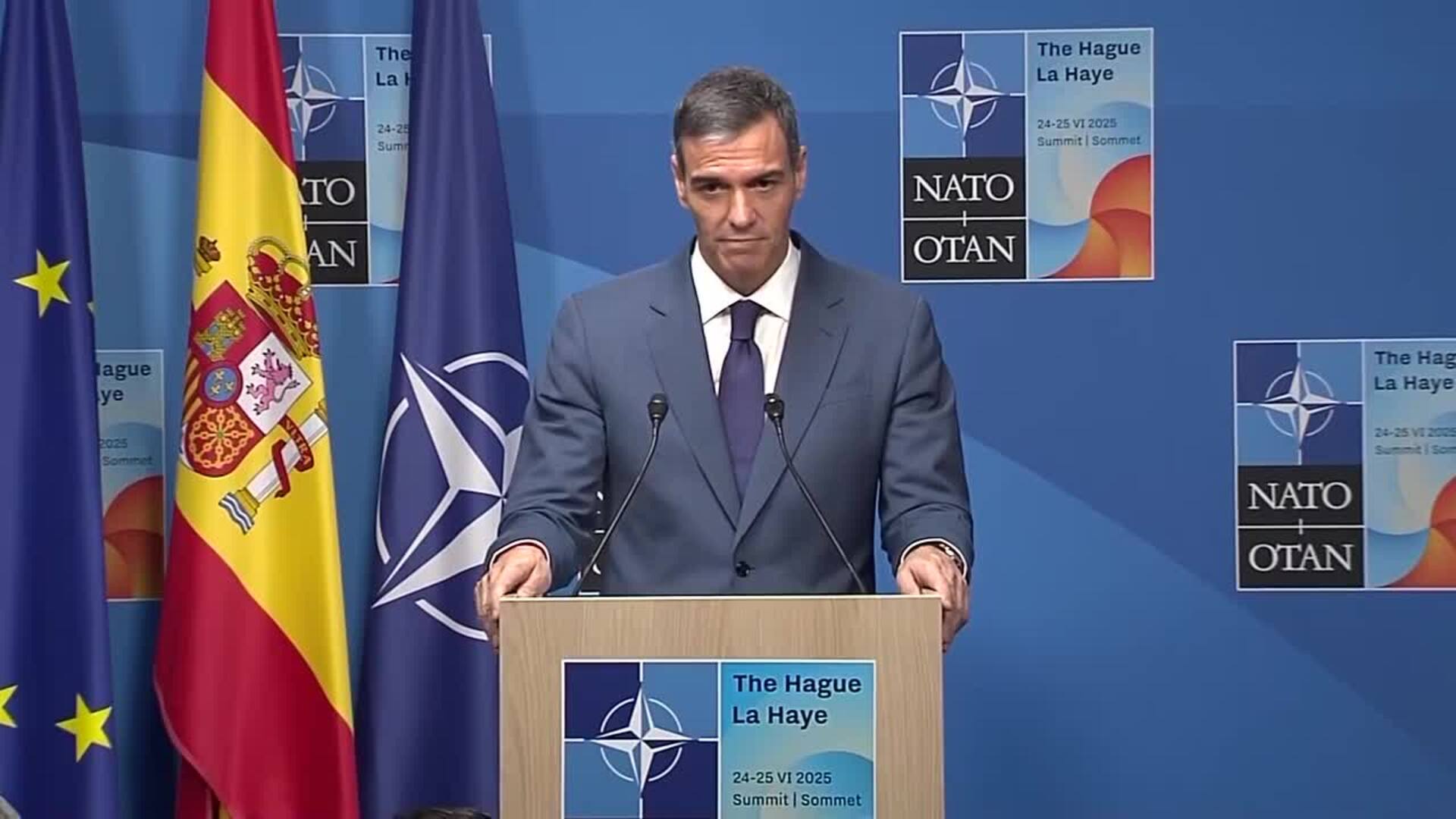 Sánchez defiende el acuerdo con OTAN y dice que Feijóo hubiera aceptado el "error" de gastar 5%