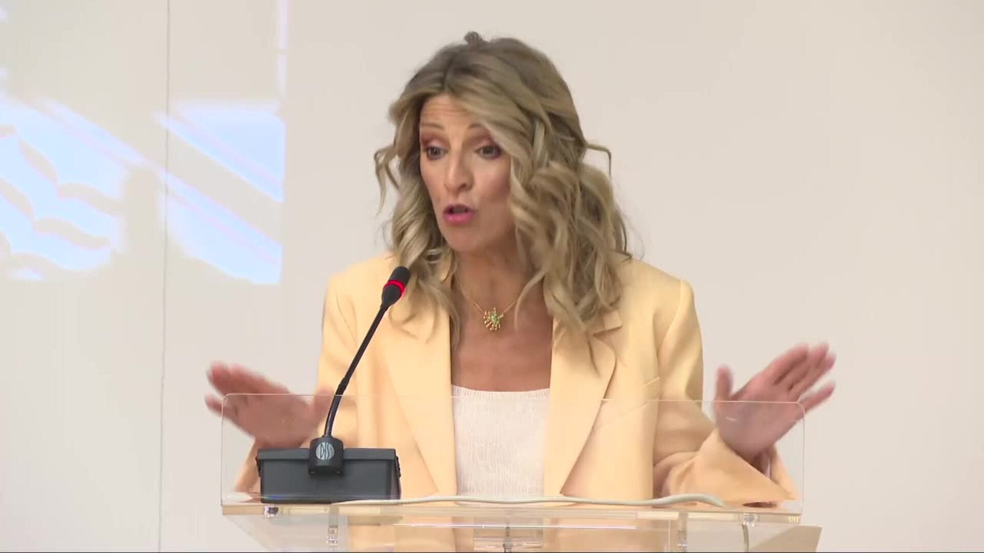 Yolanda Díaz llama a mentalizar a las empresas españolas a dejar de hacer negocios con Israel