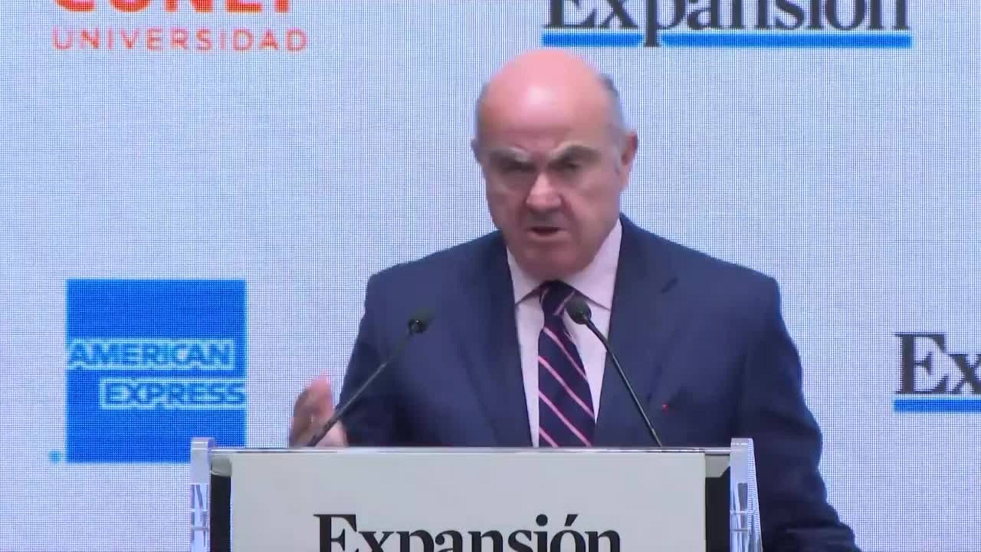 Guindos (BCE) defiende que el nivel actual de tipos "es el adecuado"