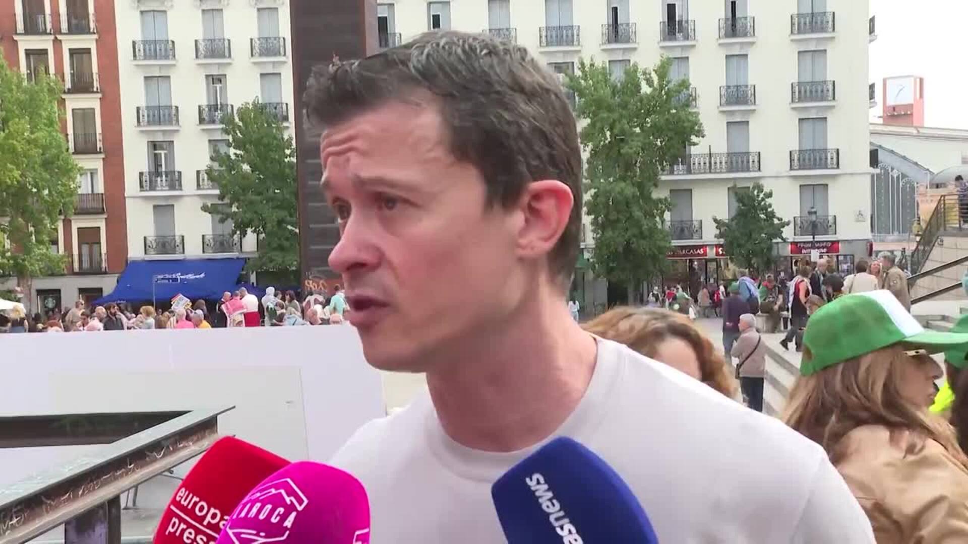 Manifestación en Madrid clama por "una paz justa y duradera" en Gaza