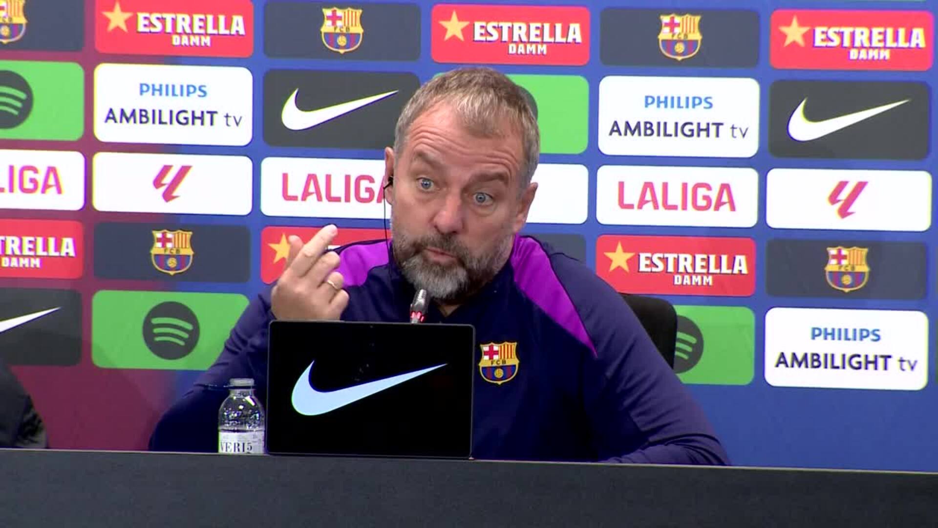 Hansi Flick: Entrenar en el nuevo Spotify Camp Nou fue increíble y esperamos que nos dé ventaja