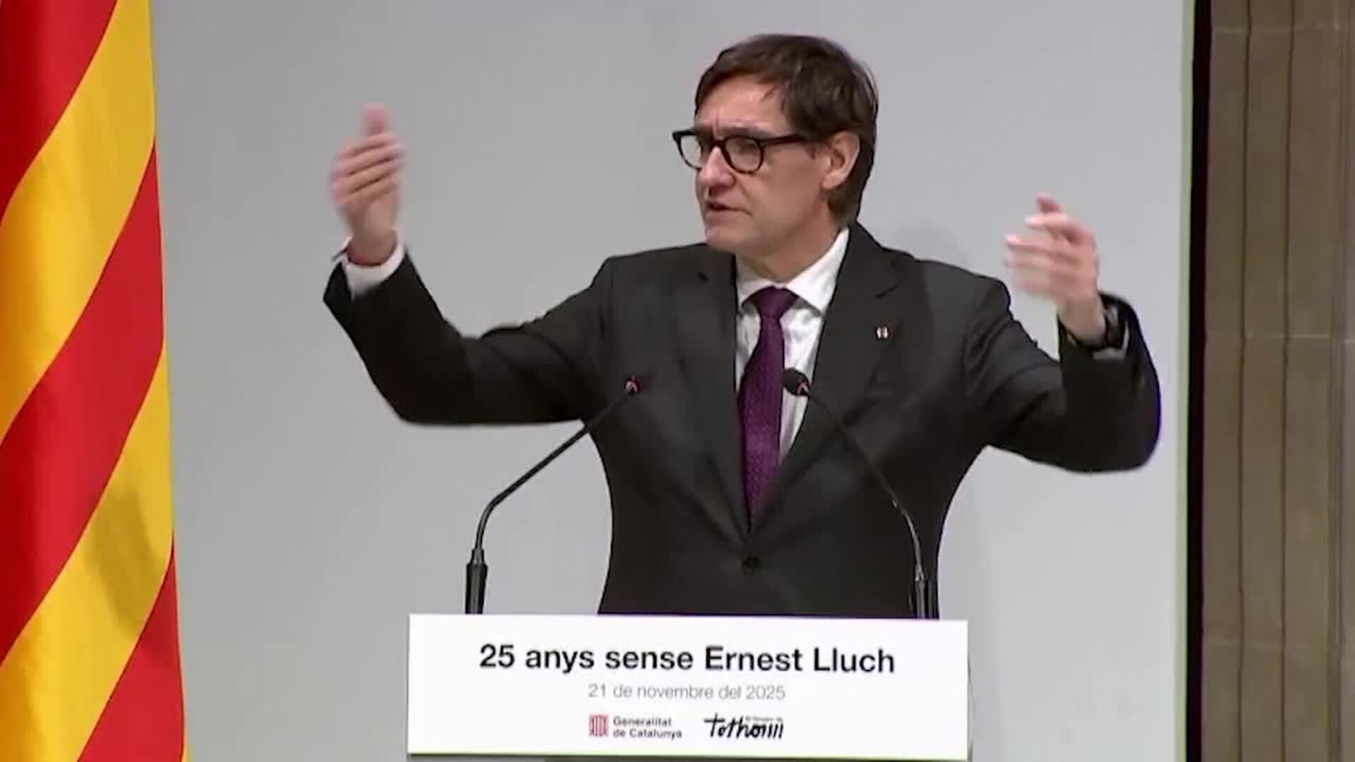 Illa apela a la palabra, razón y verdad en el 25 aniversario del asesinato de Ernest Lluch
