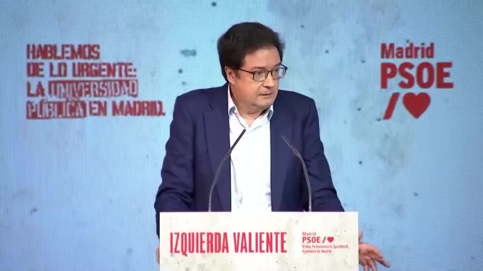 López dice que la "injusta" sentencia del FGE no les impedirá denunciar "chanchullos" de Ayuso