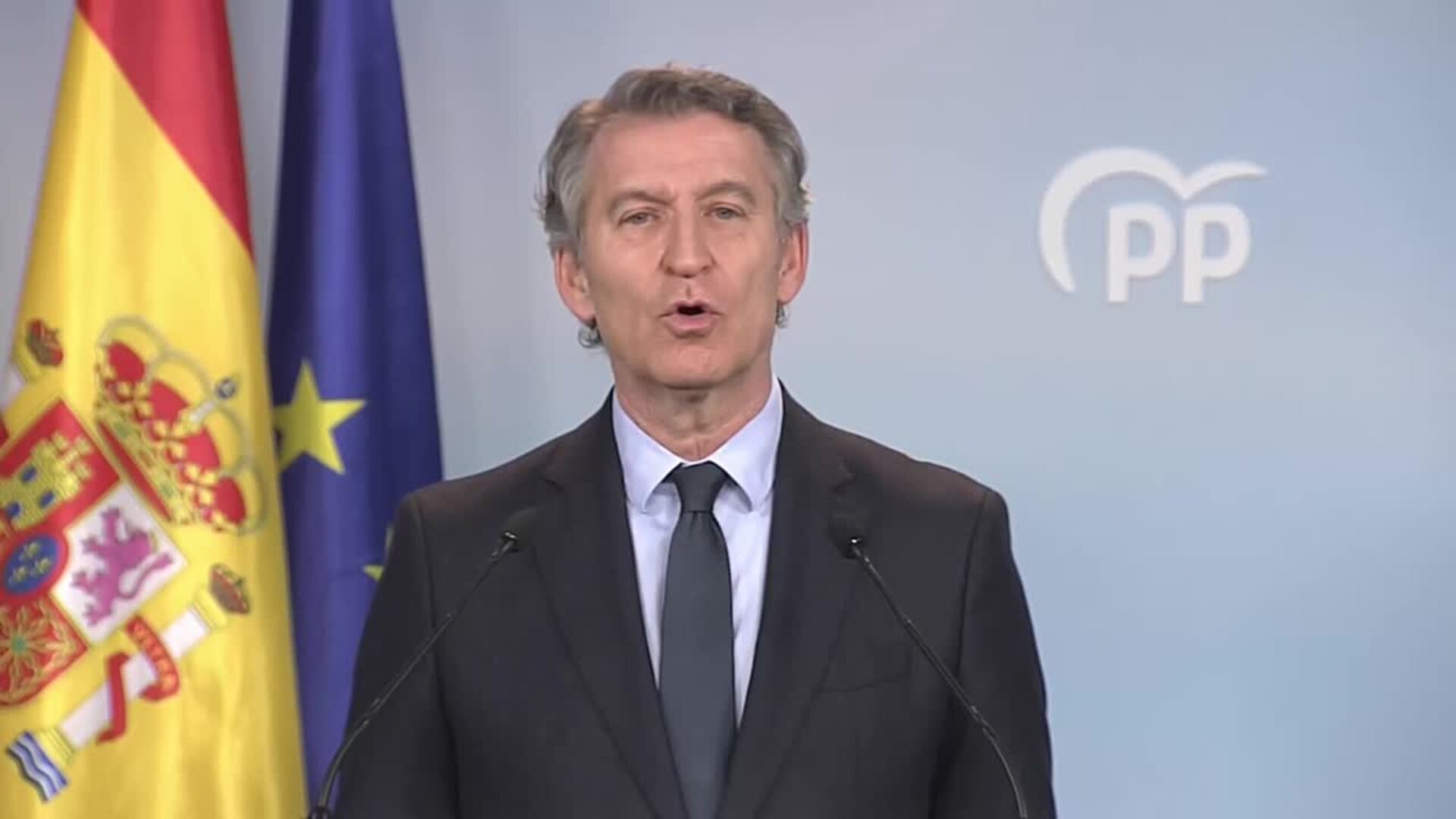 Feijóo convoca una concentración del PP "cívica" este domingo