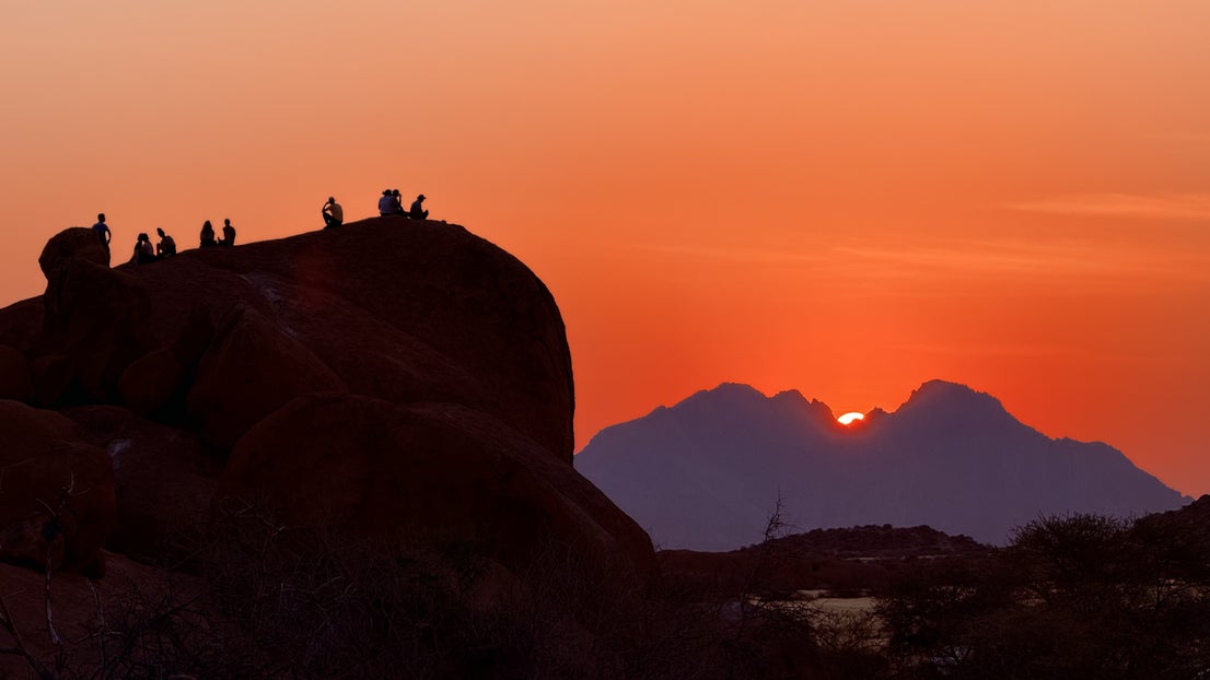 Atardecer en Namibia.