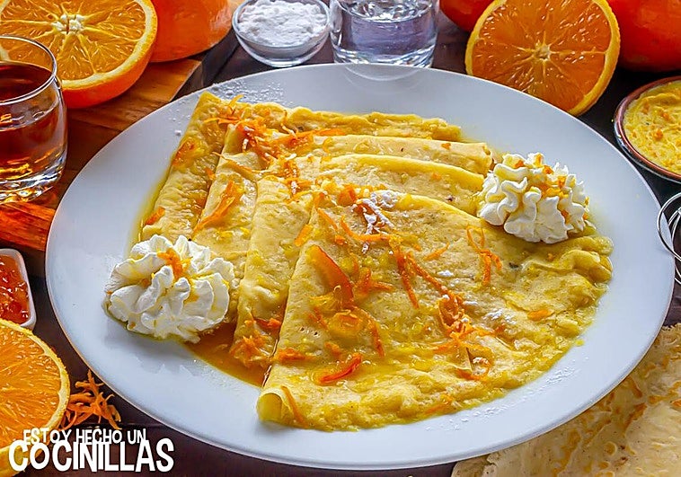 Crepes Suzzete, receta a la francesa con salsa de naranja