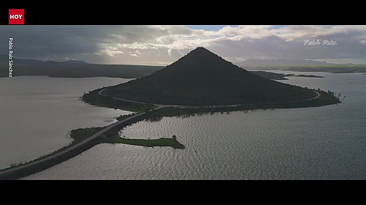 Así se ve desde el aire el cerro Masatrigo tras las últimas lluvias