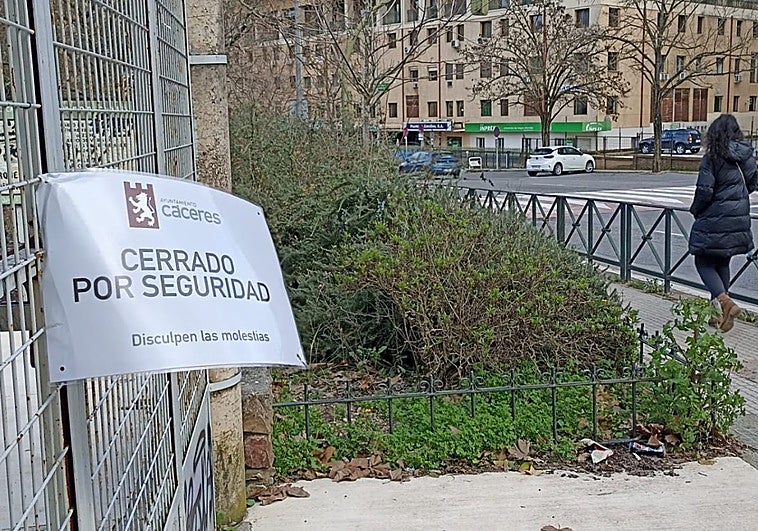 El parque del Príncipe de Cáceres reabre esta tarde tras 25 días cerrado