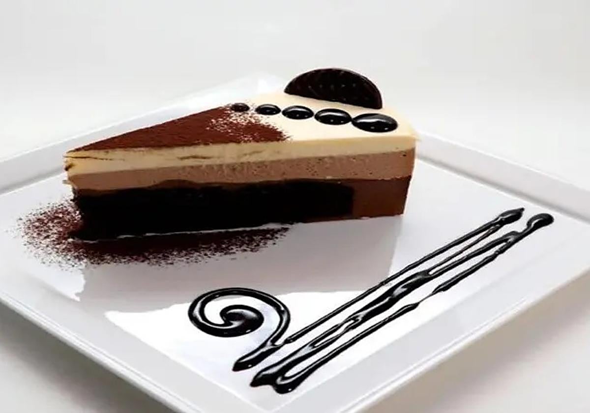 Tarta tres chocolates