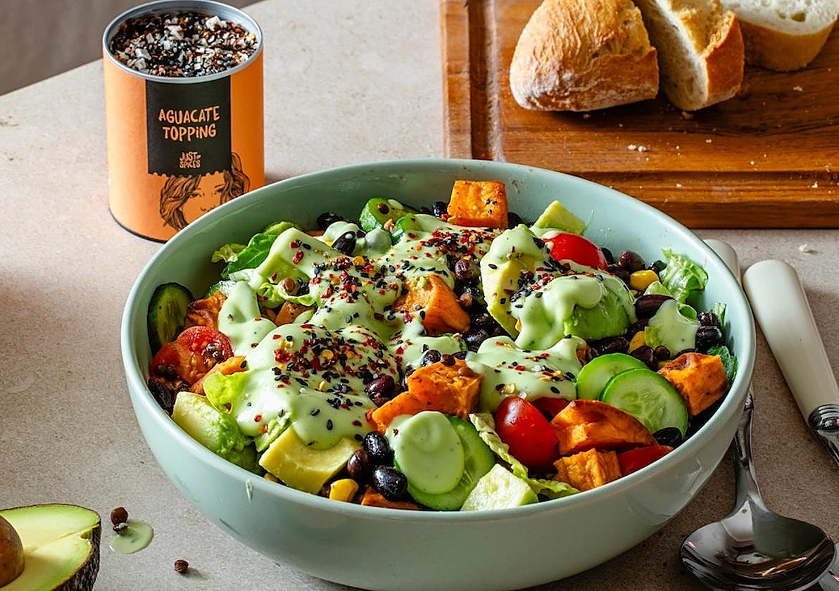 Ensalada de alubias y boniato