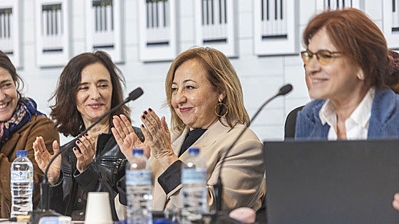 Carmen Machi en Cáceres: «Espero que la ciudad pueda ser Capital Europea de la Cultura»