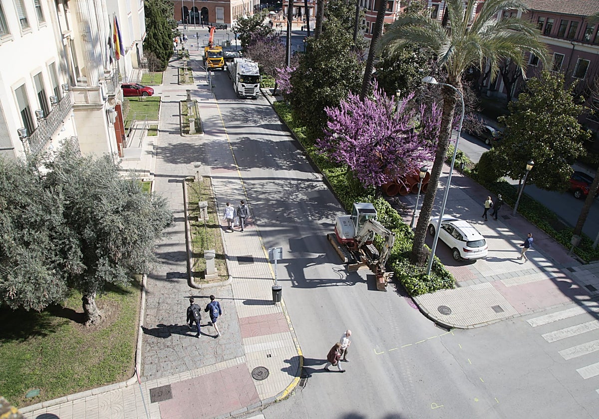 Vista general de la avenida de Huelva de Badajoz
