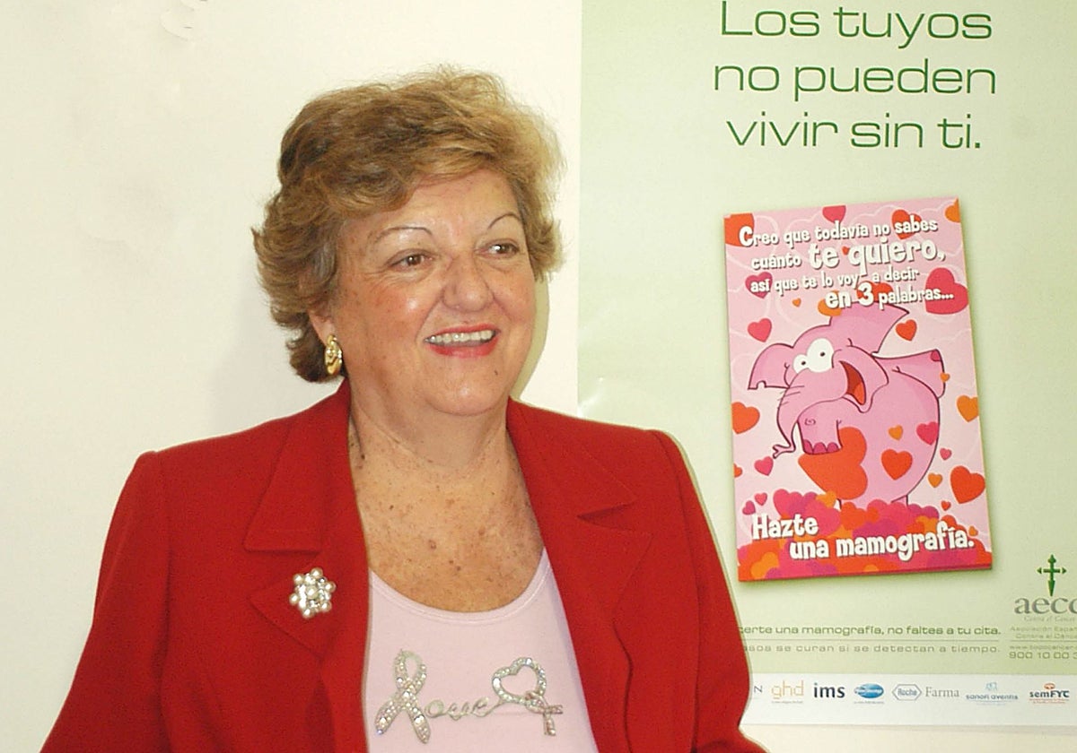 Fallece Ana Rosas, presidenta de la AECC de Badajoz durante 27 años 