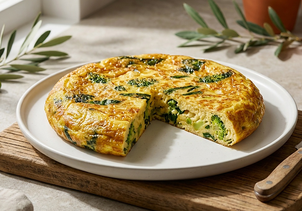 Tortilla de acelgas y brócoli