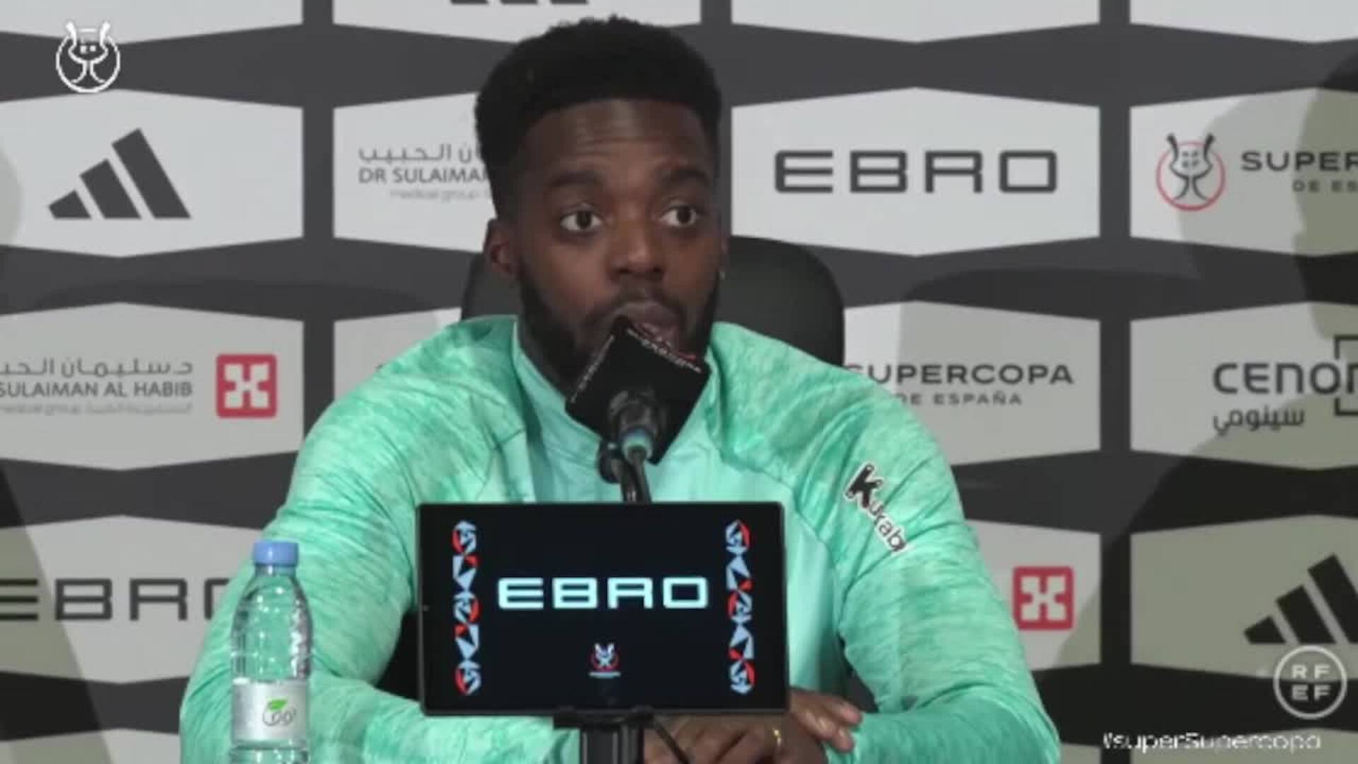 Iñaki Williams, sobre la Supercopa: "Mis palabras no fueron adecuadas, pero no me arrepiento"