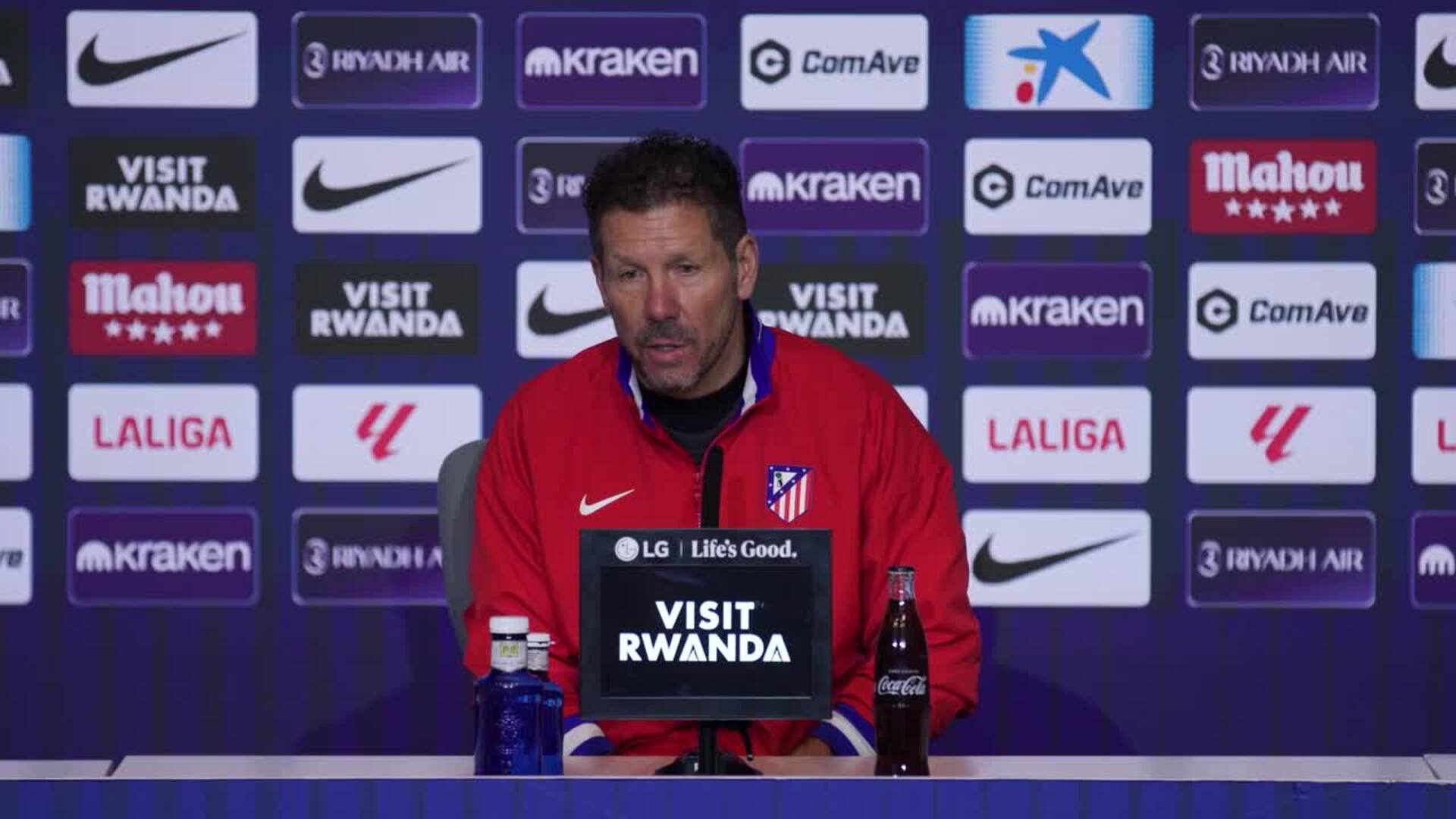 Simeone, sobre su plantilla: "Mejor calidad que cantidad"