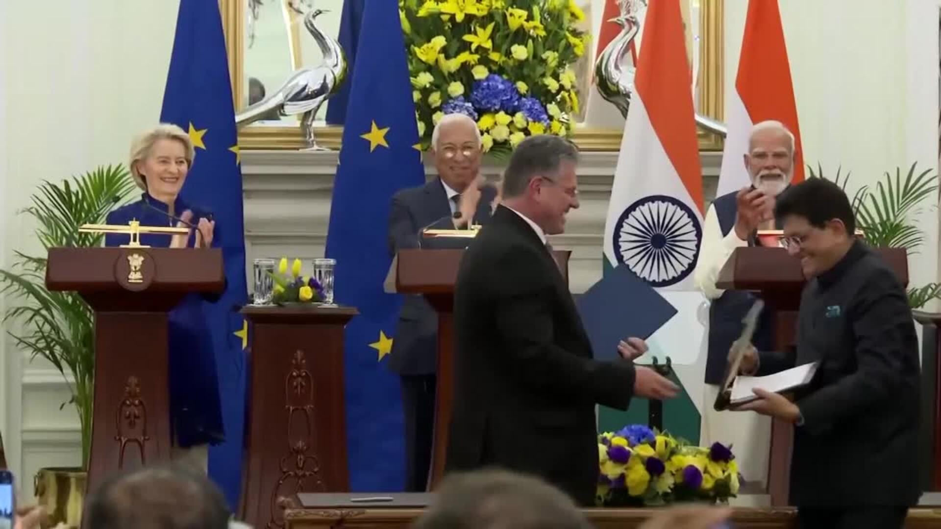 La UE e India anuncian un histórico acuerdo de libre comercio